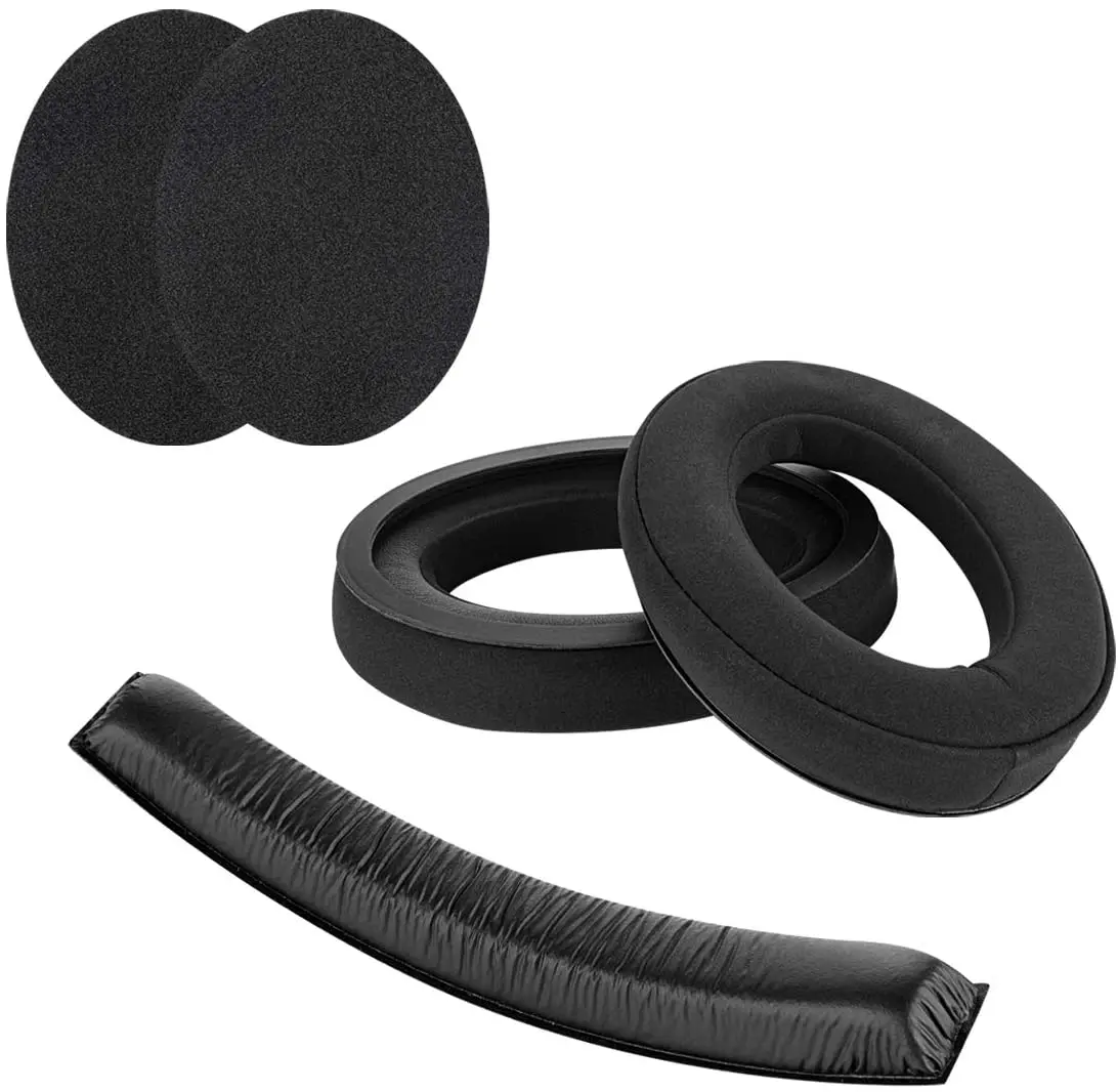 

Ear Pads + Protein Leather Headband Pad Compatible with Sennheiser HD380 PRO, HD380, PC350, Game Zero Headphones