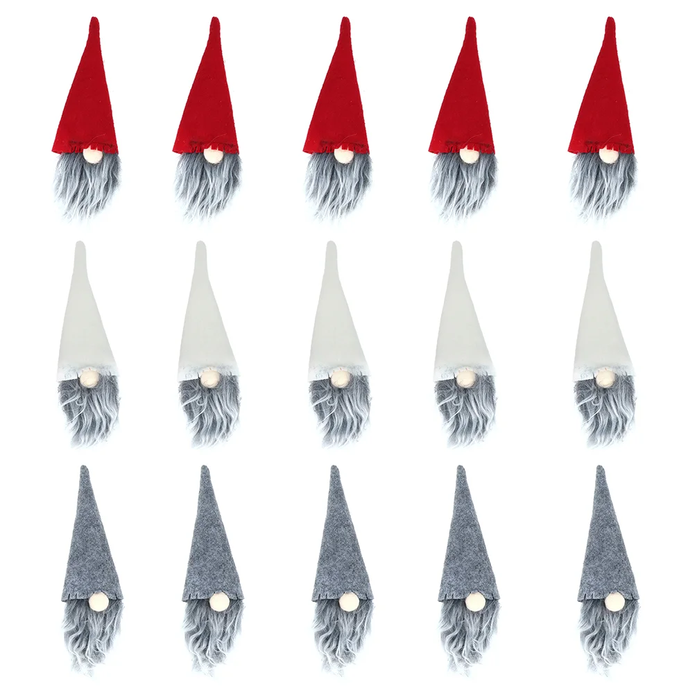 

30pcs Gnome Bottle Cover Christmas Sweater Party Decor Santa Claus Bottle Cover Gnome Bottle Topper Xmas Bottle Bag