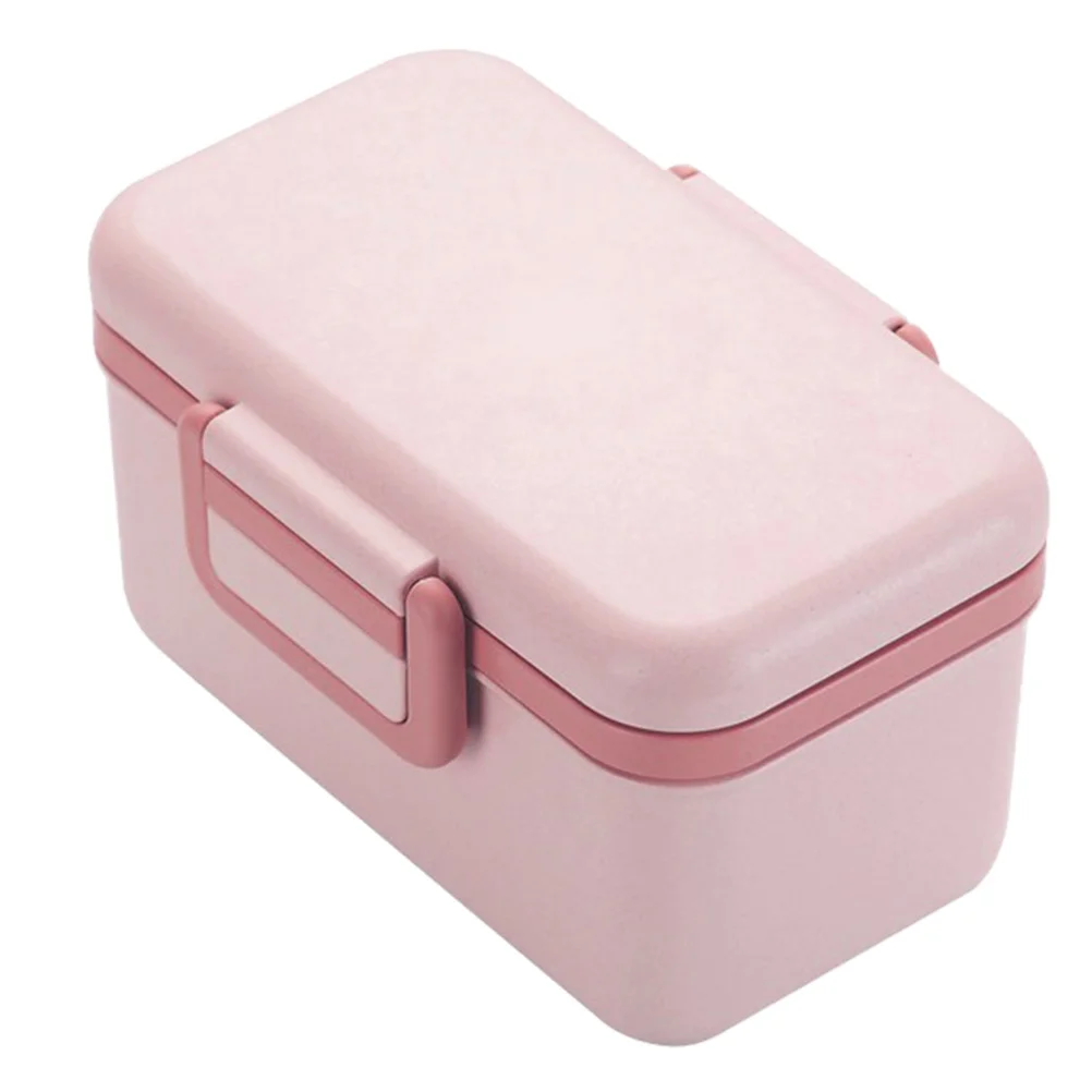 

Box Bento Lunch Portable Containers Container Boxes School Food Square Wooden Bowl Case Japanese Storage Dip Compartments