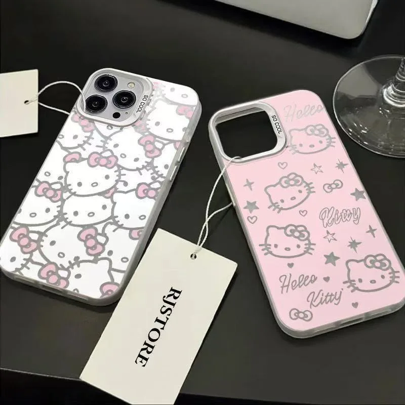 Розовый чехол Sanrio Hello Kitty Cool с полным экраном для Xiaomi Mi 14T 14 13 12 12T 11 Lite Poco X6 F6 F5 X5 F4 F3 X3