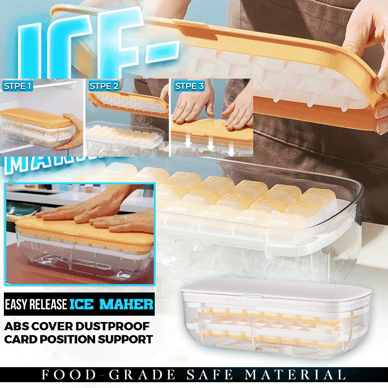 

Ice Cube Maker Ice Mould 3 In 1 Ice Cube Tray Mold And Shovel Set Food Grade Ice Mold For Whiskey Cocktail Kitchen Accessories