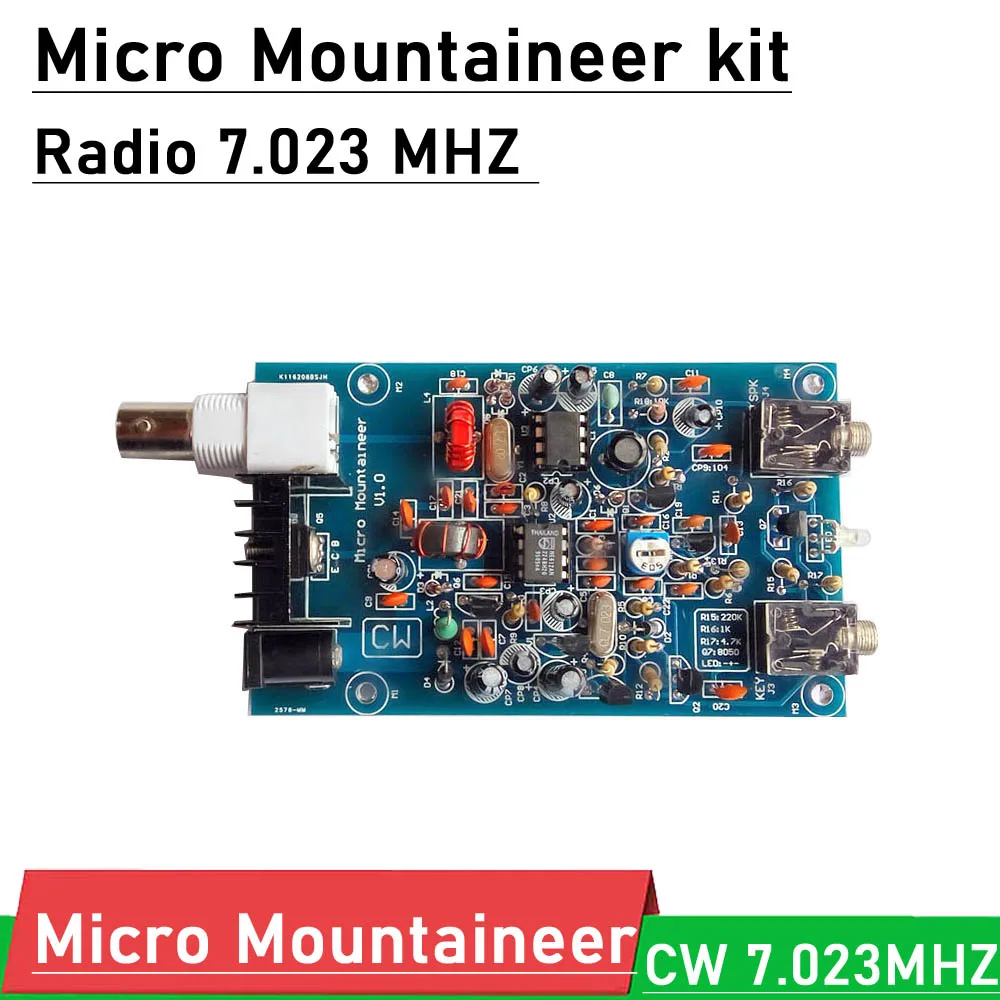 

Micro Mountaineer transmitter receiver kits Climber Shortwave Transceiver CW 7.023MHZ FOR Ham Radio RF AMP