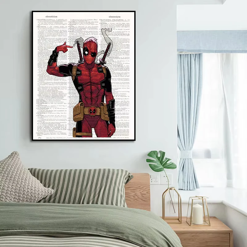 Marvel Человек-Паук Халк Черная Пантера Супергерой Комикс Фон Холст Картина Печать