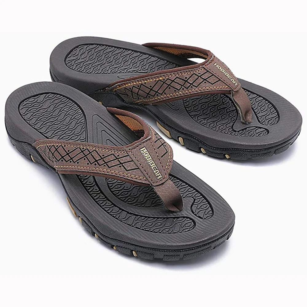 Sandals Men's Flip-Flops Men's Outdoor Sports Beach Sandals Indoor Comfortable Leisure Thong Slippers Anti-Slip Shock Absorption
