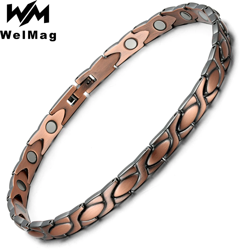 

Welmag 99.99% Pure Copper Anklets for Women/Men Magnetic Germanium Bio Energy Anklets for Arthritis Women Jewelry Dropshipping
