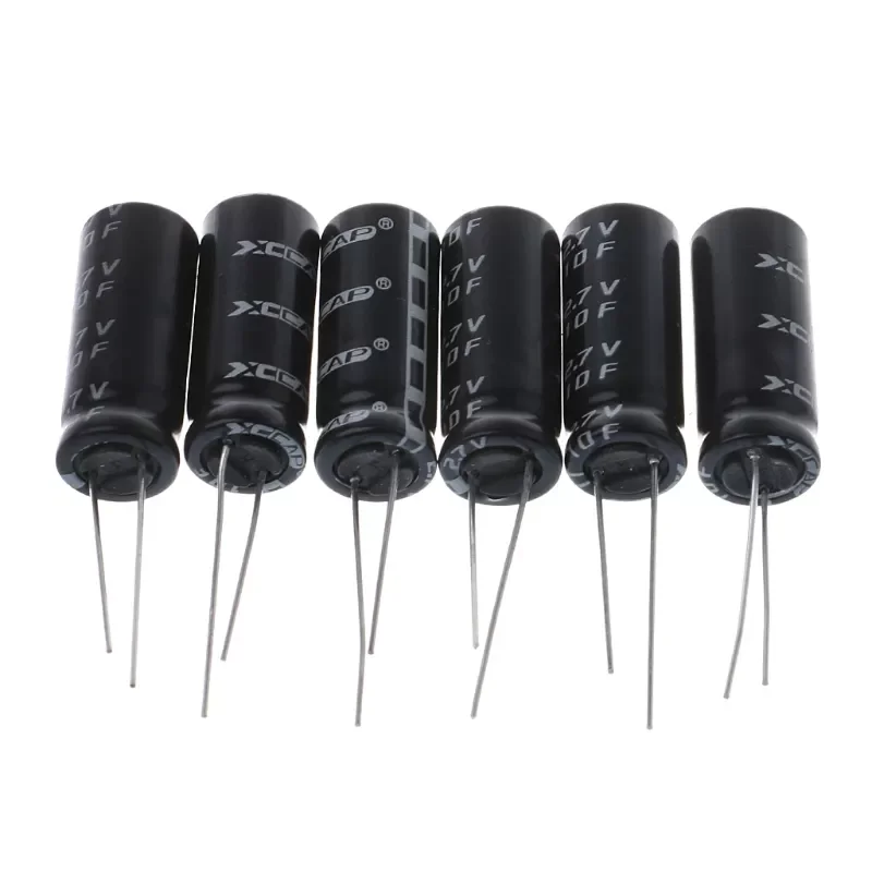 

6x 2.7V 10F Cylindrical Ultra Super Farad Capacitor High Power Supercap 10x26mm