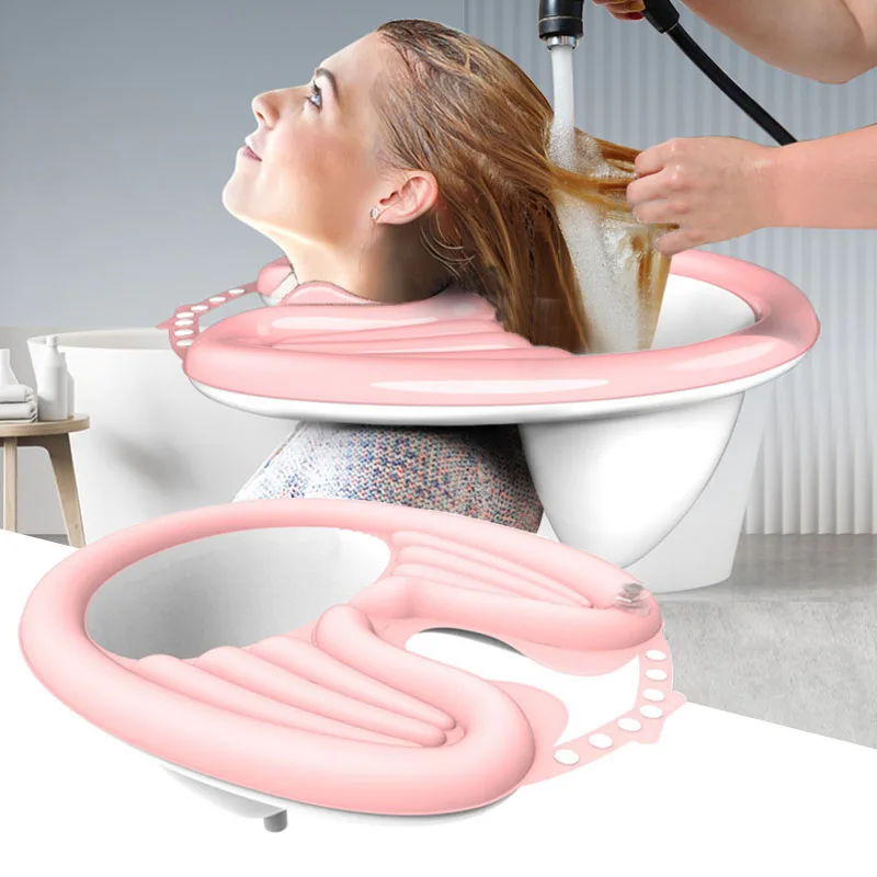 Hair Washing Inflatable Basin Portable PVC Foldable Shampoo for Pregnant Women Elderly Patient Quickly Inflated Deflated