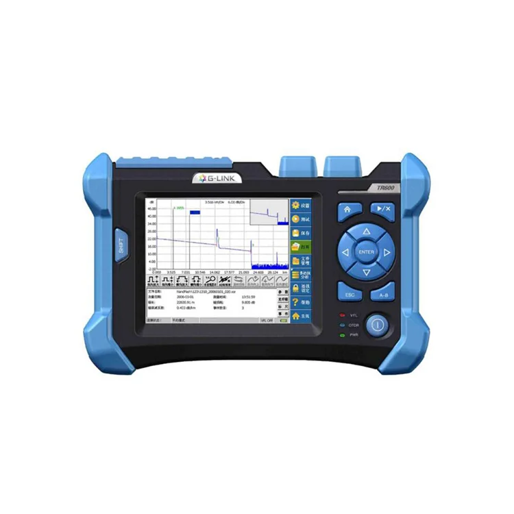 

G-Link TR600 OTDR 1310/1550nm Singlemode Sm Otdr Tester Fiber Optic OTDR With 3KM VFL Function Visual Fault Location