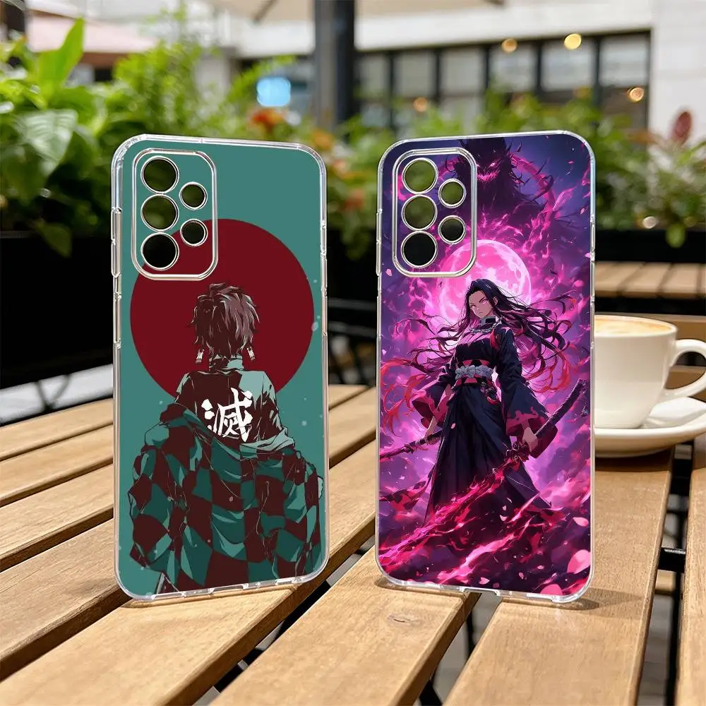 Фото Прозрачный чехол для телефона Demon Slayer Tanjiro Nezuko для Samsung S25, S24, S21, S22, S23, S30, Ultra, S20, Plus, Fe №1