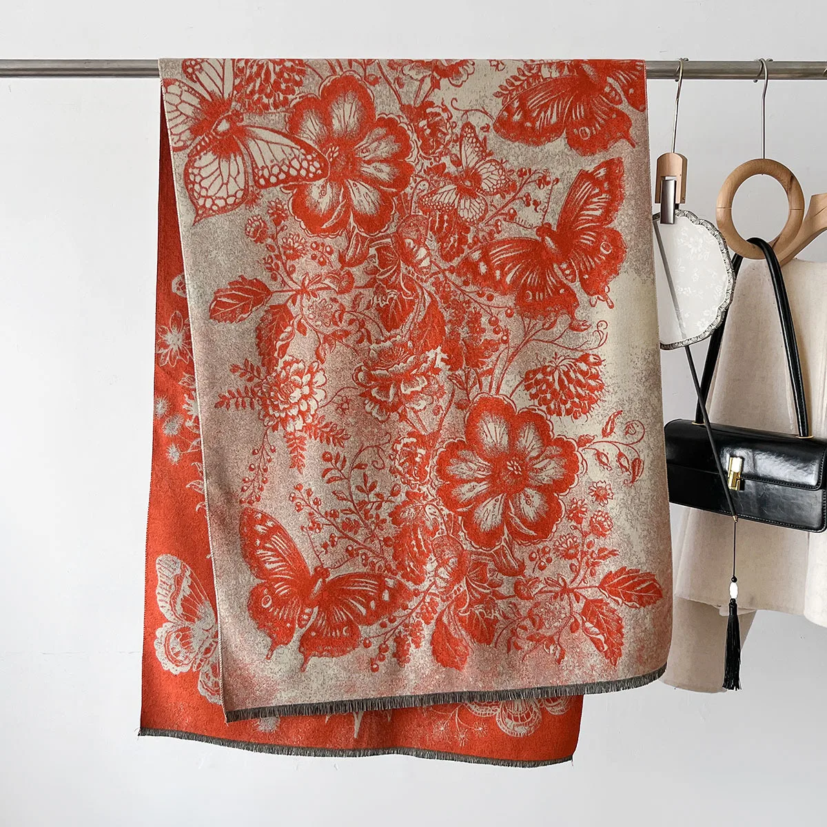 Теплая шаль женский шарф роскошное кашемировое зимнее одеяло повседневное