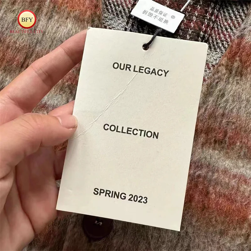 23ss мохеровый кардиган премиум-класса на осень и зиму в шотландскую клетку наш Legacy