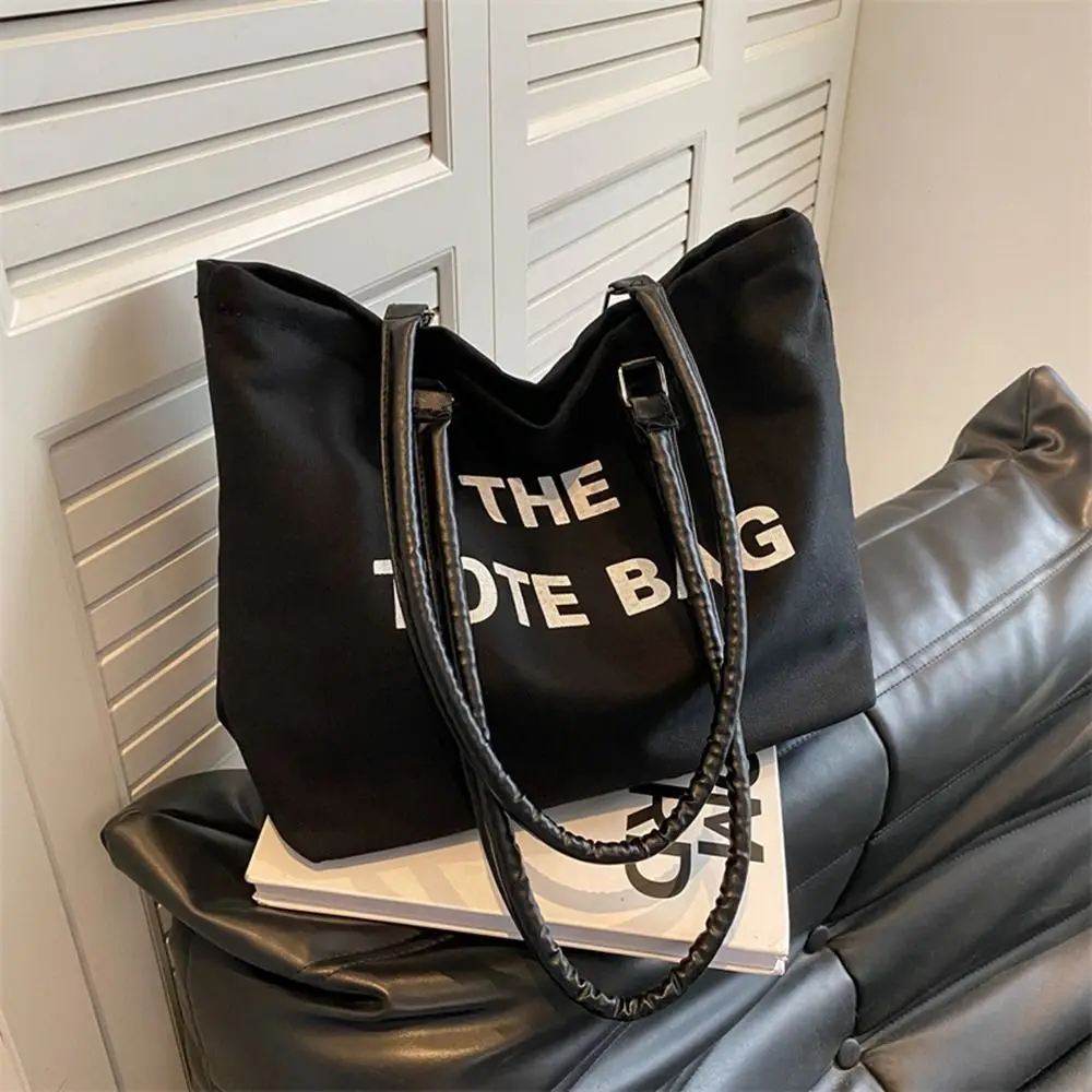

PU Leather Messenger Bag Printing Letter Large Capacity Korean Canvas Bag Women Handbags Tote Bag Women Shoulder Bags