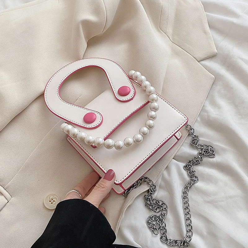 

Милая мини-сумка через плечо из искусственной кожи для женщин, 2022, модные кавайные Роскошные брендовые летние сумки через плечо с цепочкой и...