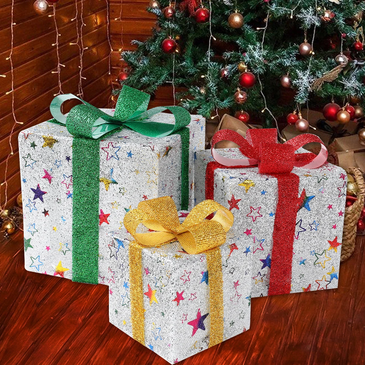 Рождественская подсветка украшение в виде звезды лося для дома 2024 новый год 2025