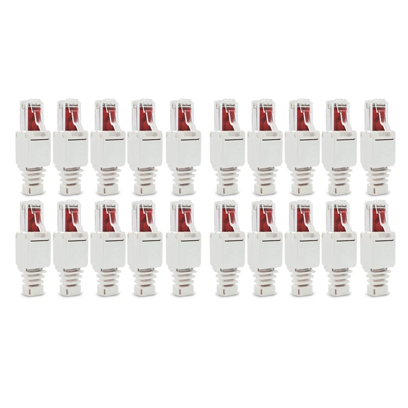 

Botique-20 X Network Connectors Tool-Free RJ45 CAT6 LAN UTP Cable Plug Without Tools Cat5 Cat7 Installation Cable Patch Cable