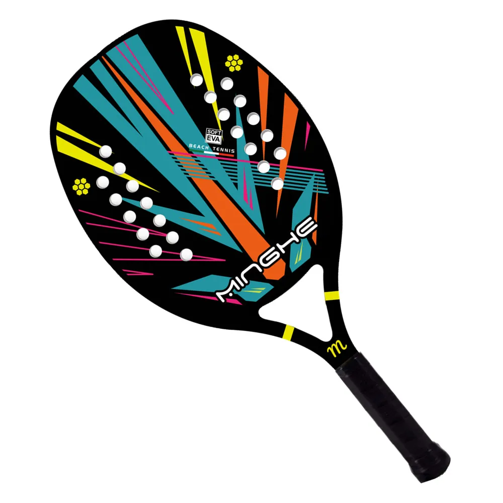 2021MingHe new multicolor beach tennis racket carbon fiber EVA foam core professional player's preferred