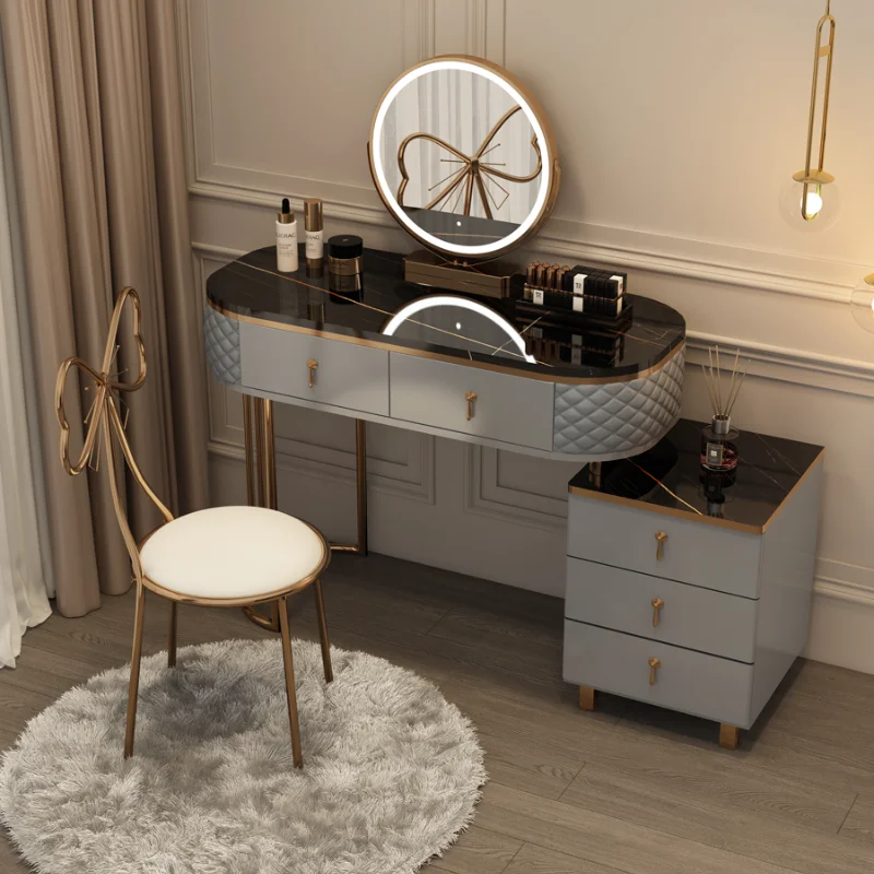 

Dressing Tables Dressers for Bedroom Makeup Vanity Table Hairdresser Mirror Table with Mirror and Chiar Storage Makeup Furniture