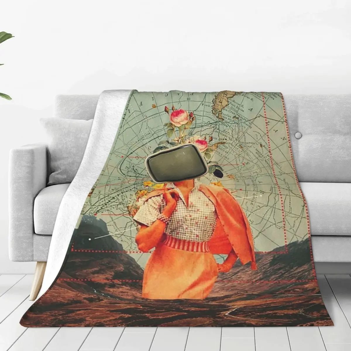 Одеяло Antarctic Broadcas Фланелевое многофункциональное покрывало для дивана офиса