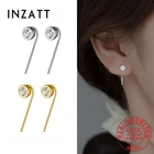 Женские серьги-подвески из серебра 925 пробы с фианитами