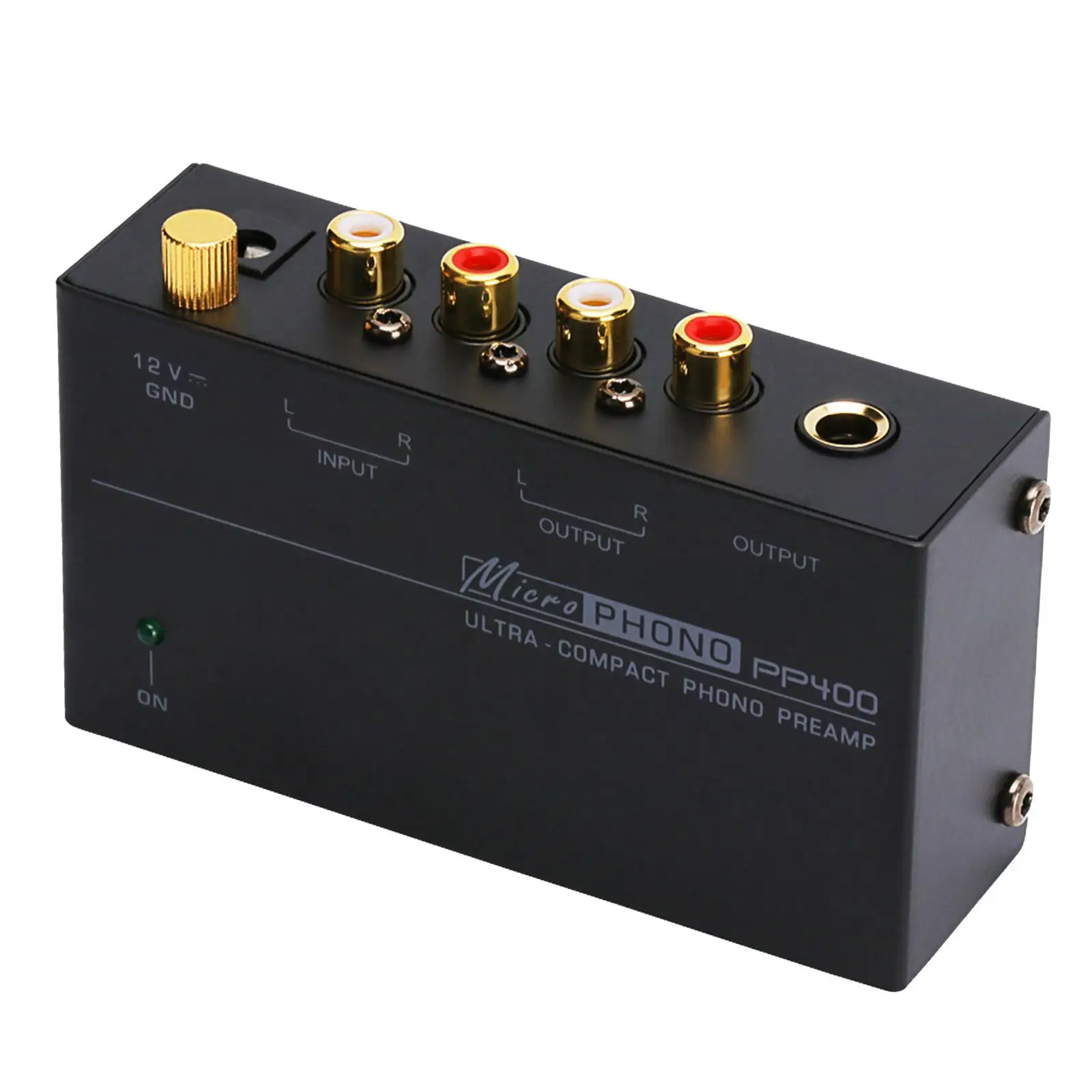 

Phono Turntable Preamp PP400 Low Noise RCA Output Audio Stereo Phonograph Record Player Preamplifier Mini for Fittings Accessory