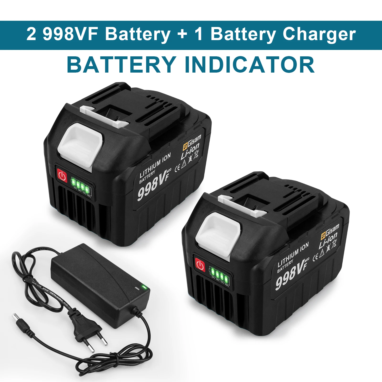 

Аккумуляторная батарея Gisam 18В 15000 мАч для инструментов Makita