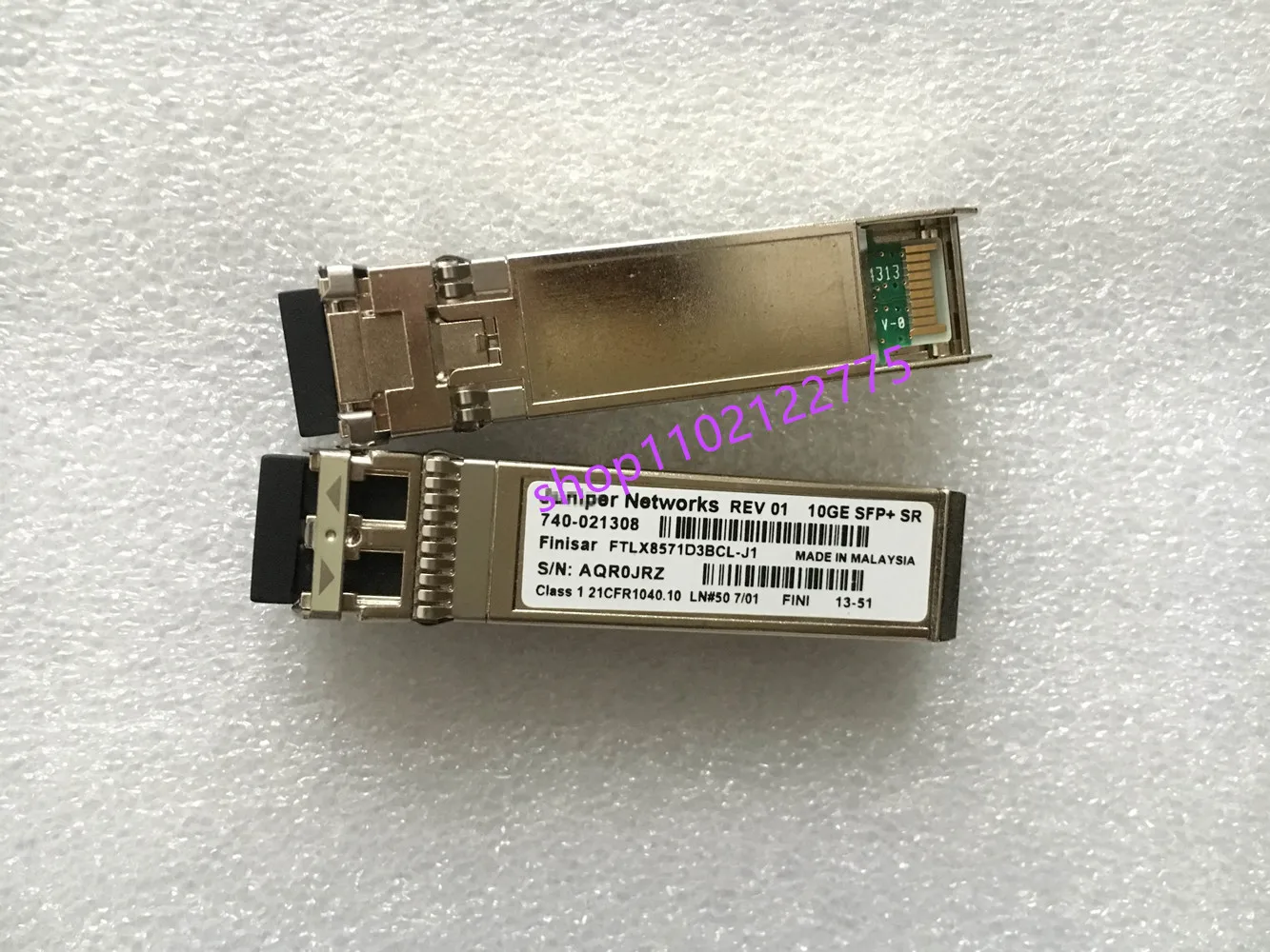 Рисунок 2 - Волоконный модуль Juniper 10g SFP/EX-SFP-10GE-SR/740-021308/FTLX8571D3BCL-J1/10GE-SR/10GBASE-SR/300