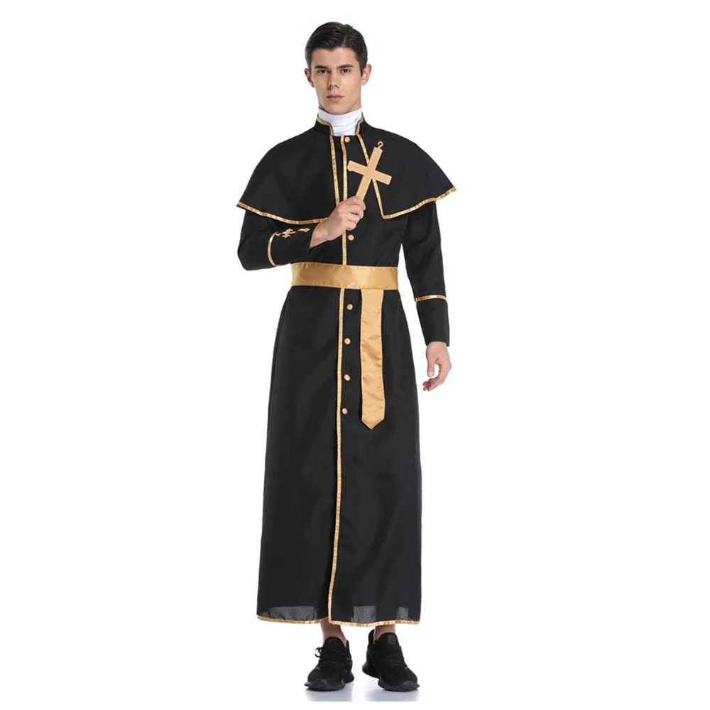 Костюм пастора для косплея на Хэллоуин костюм римского религиозного папа