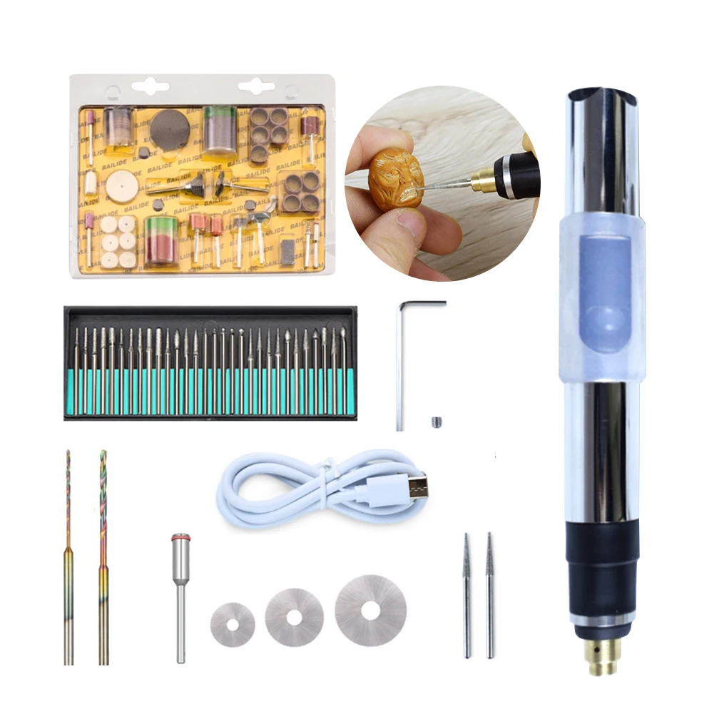 

USB Rechargeable Engraving Pen Micro Engraver Electric Cordless Engraving Tool Kit Mini DIY Etching Pen For Jewelry Diamond