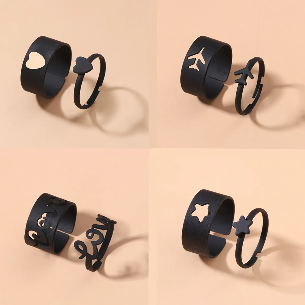

Dvacaman Bohemian Metal Spray Paint Cute Rings For Women Fashion Irregular Shape Candy Colors Ring 2022 Party Trend Jewelry Gift