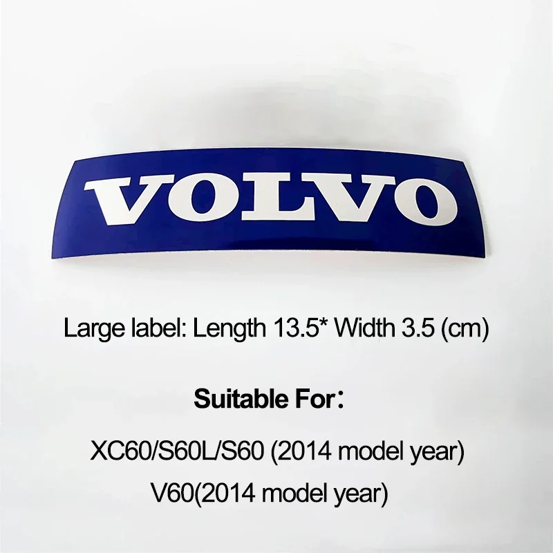 3D значок на решетку автомобиля, наклейка на переднюю решетку, синяя, черная буква, эмблема, наклейки, украшение для Volvo XC60 XC90 S60 S80 V60 C70 S40 C30