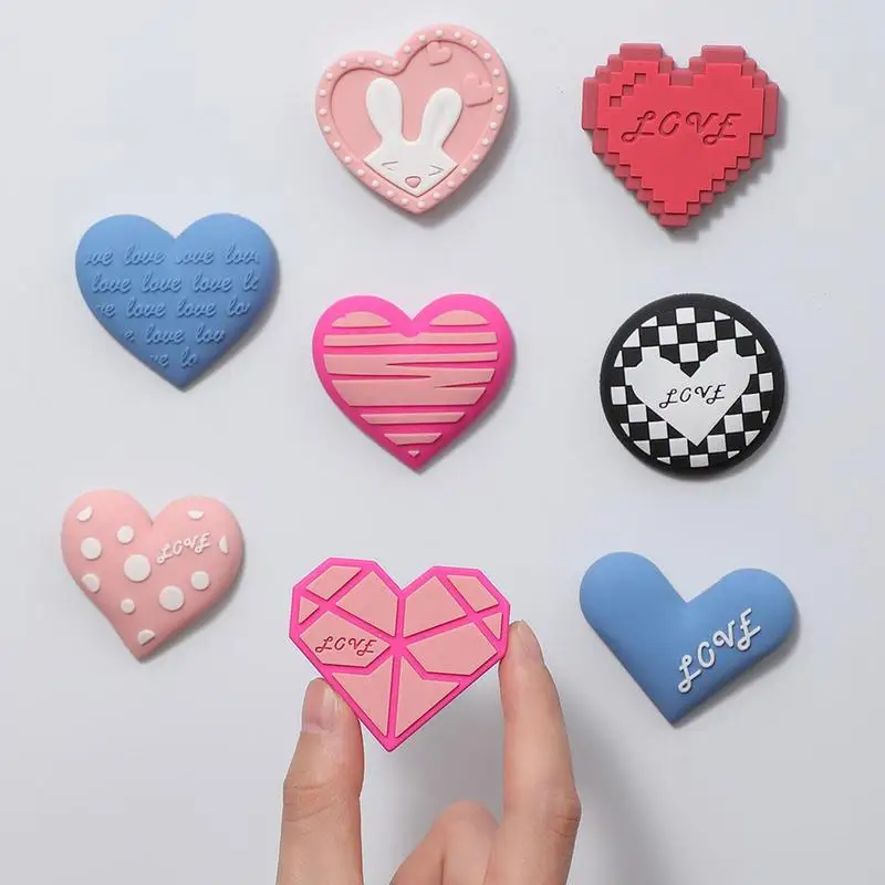 

Heart Love Patch 4pcs Refrigerator Colorful Heart Decoration Refrigerator Magnets Wall Magnetic Sticker