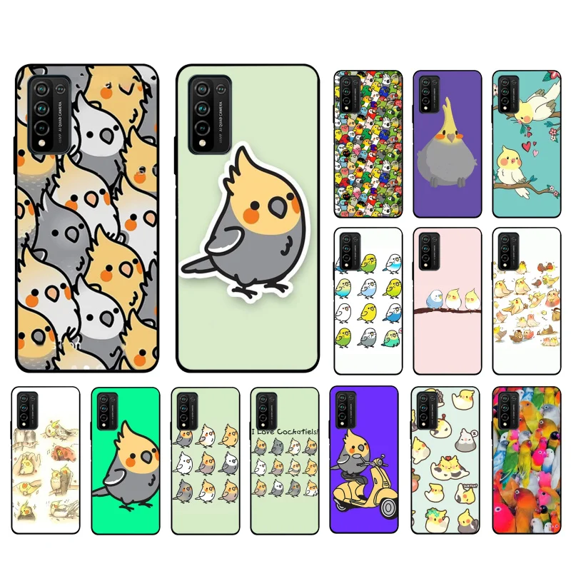 

Chubby Cockatiel bird Phone Case for Huawei Honor 50 30 Pro 10X Lite 20 7A 7C 8X 9X Pro 9A 8A 8S 9S 10i 20S 20lite