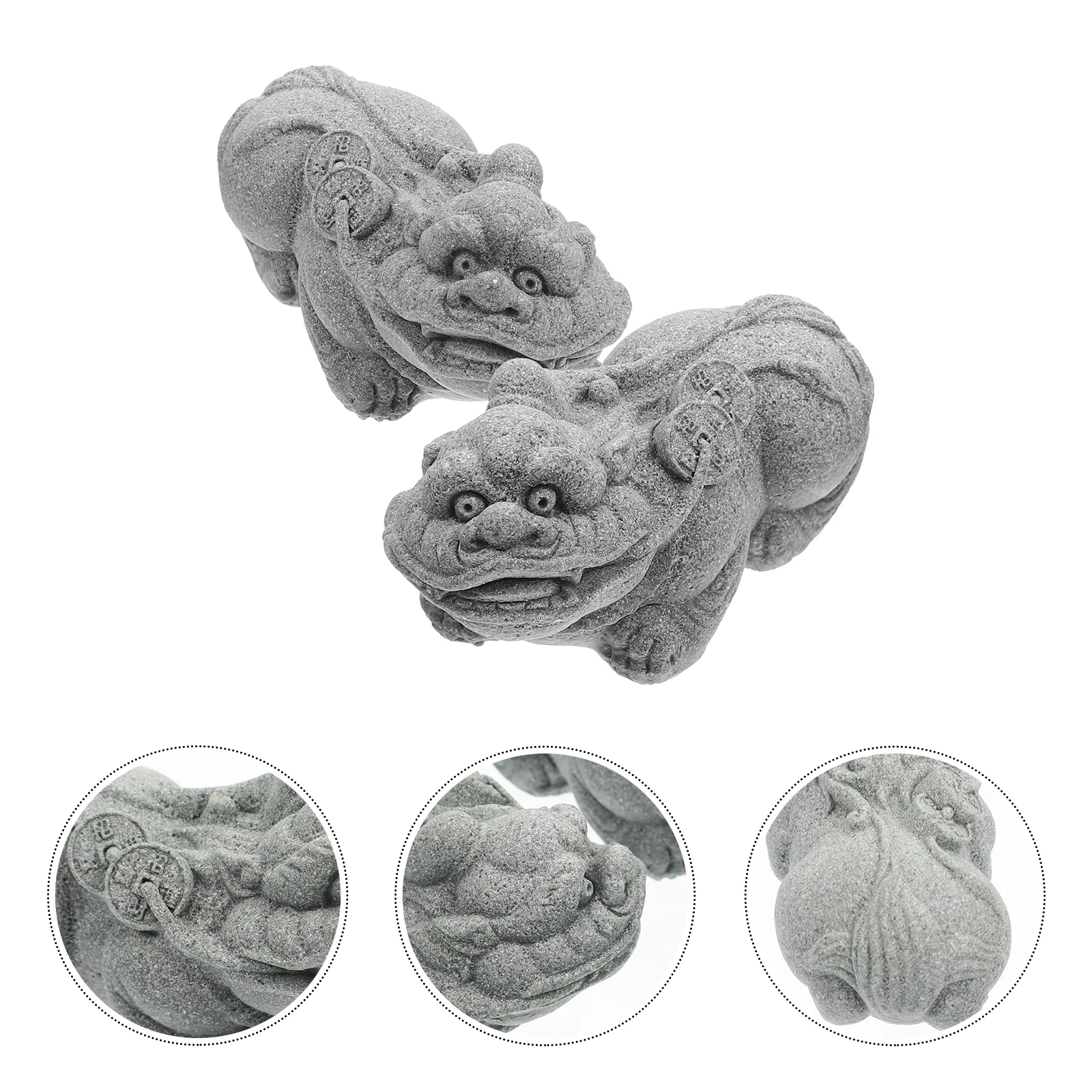 

Statue Figurine Sculpture Brass Animal Mini Kylin Charms Miniature Fengshui Decoration Pendant Adornment Garden Yao Pi Chinese