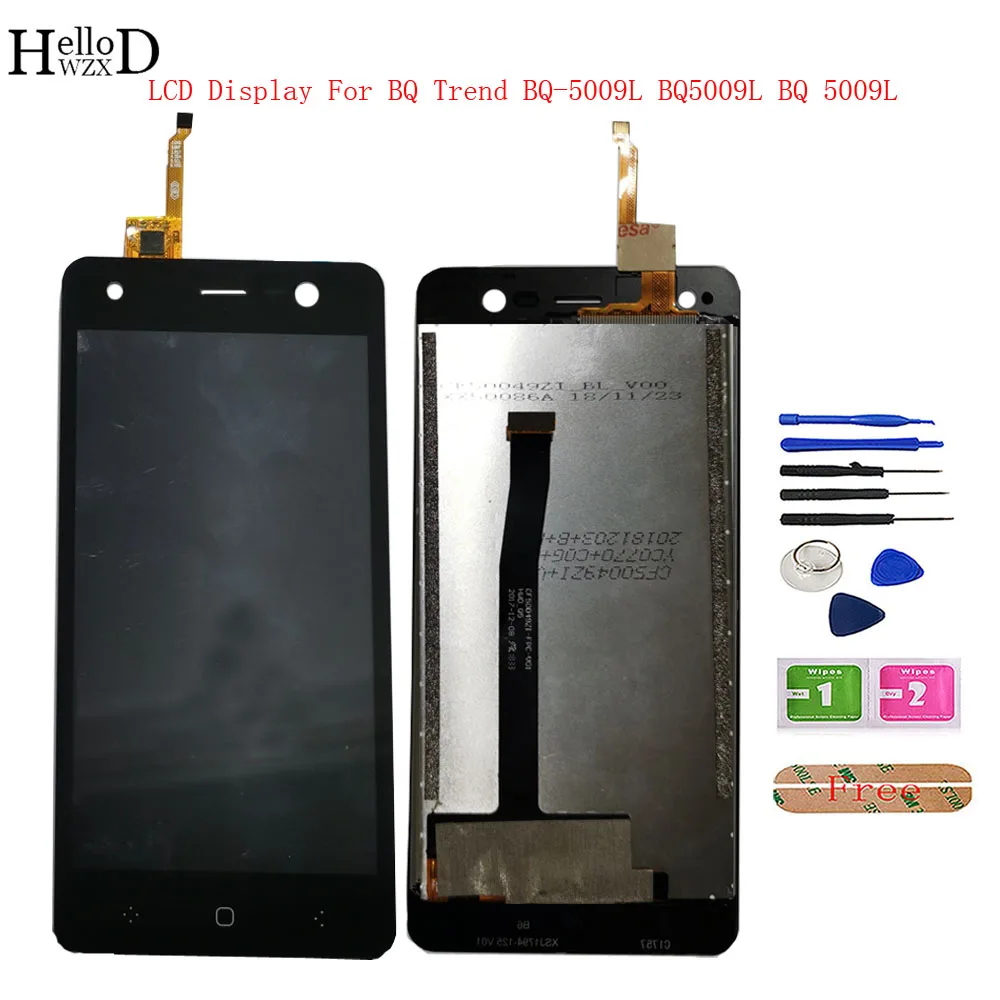 Repair Black ZQ House LCD Screen and Digitizer Full Assembly for BQ BQ-5591 Jeans Color : Black 