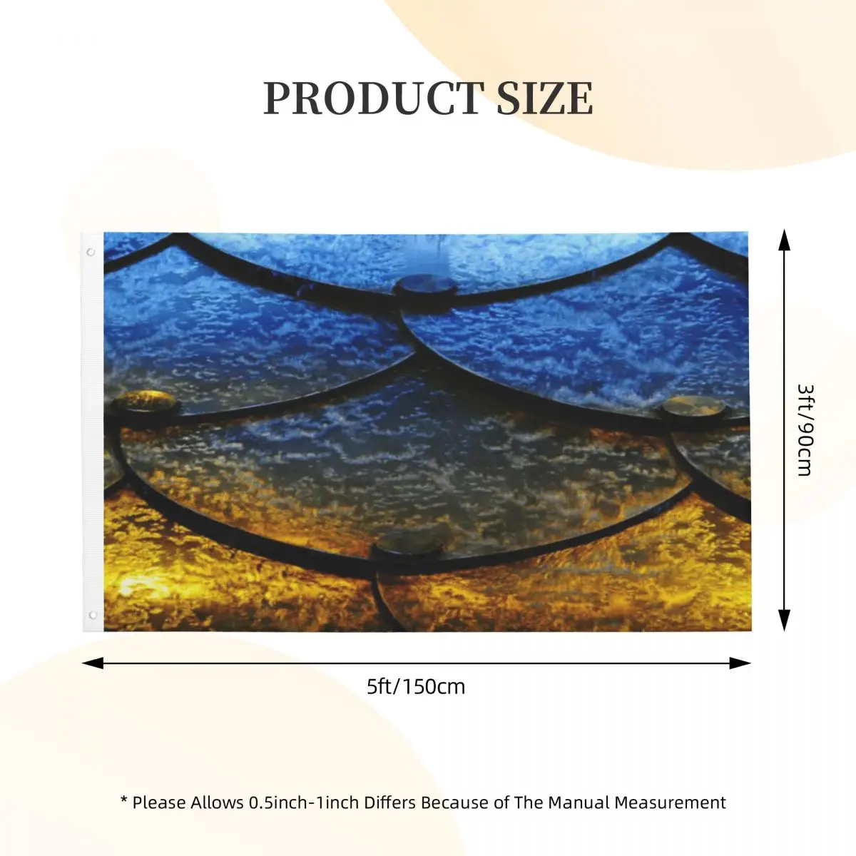 

Огненный и ледяной дуплексный Печатный флаг для украшения