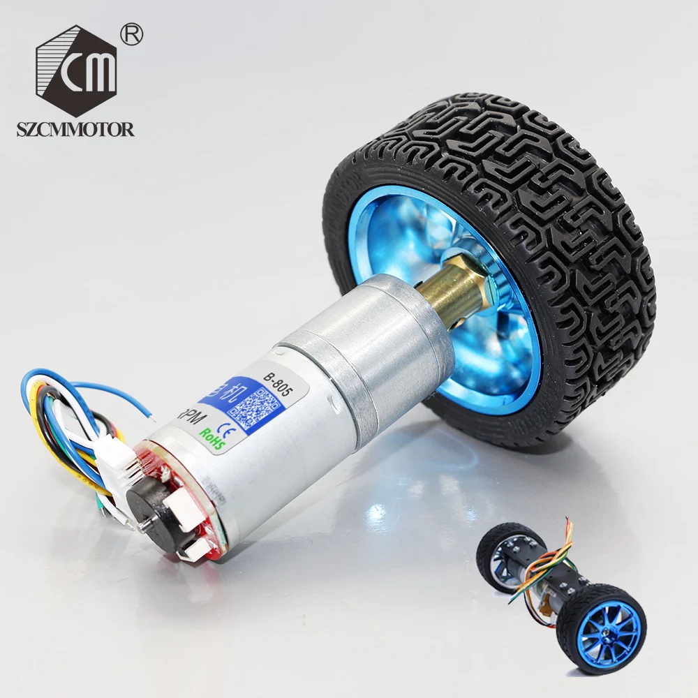 

JGA25-370 DC Geared Motor 6V 12V 24V Encoder Speed Measuring Code Disc High Power Large Torque Balance Trolley Motors