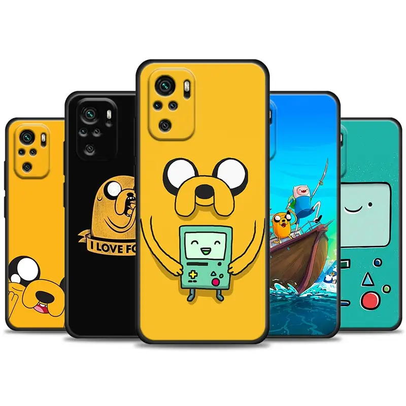 

Cartoon Case For Xiaomi Redmi Note 11 10 9 8 Pro 9S 8A 10S 11S Soft Cover Adventure Time Finn Jake For Redmi Note 11S 10Pro Case