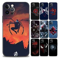 venom spiderman phone case for iphone 11 12 13 pro max 7 8 se xr xs max 5 5s 6 6s plus black soft silicon cover