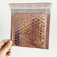 100pcs 15x13cm color metallic bubble mailers foil bubble bags aluminized postal bags with self seal gift bag padded envelopes