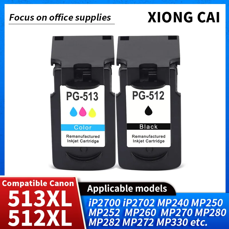 Совместимый чернильный картридж PG512 XL CL513 pg 512 cl 513 для принтера Canon Pixma MP230 MP250 MP240 MP270