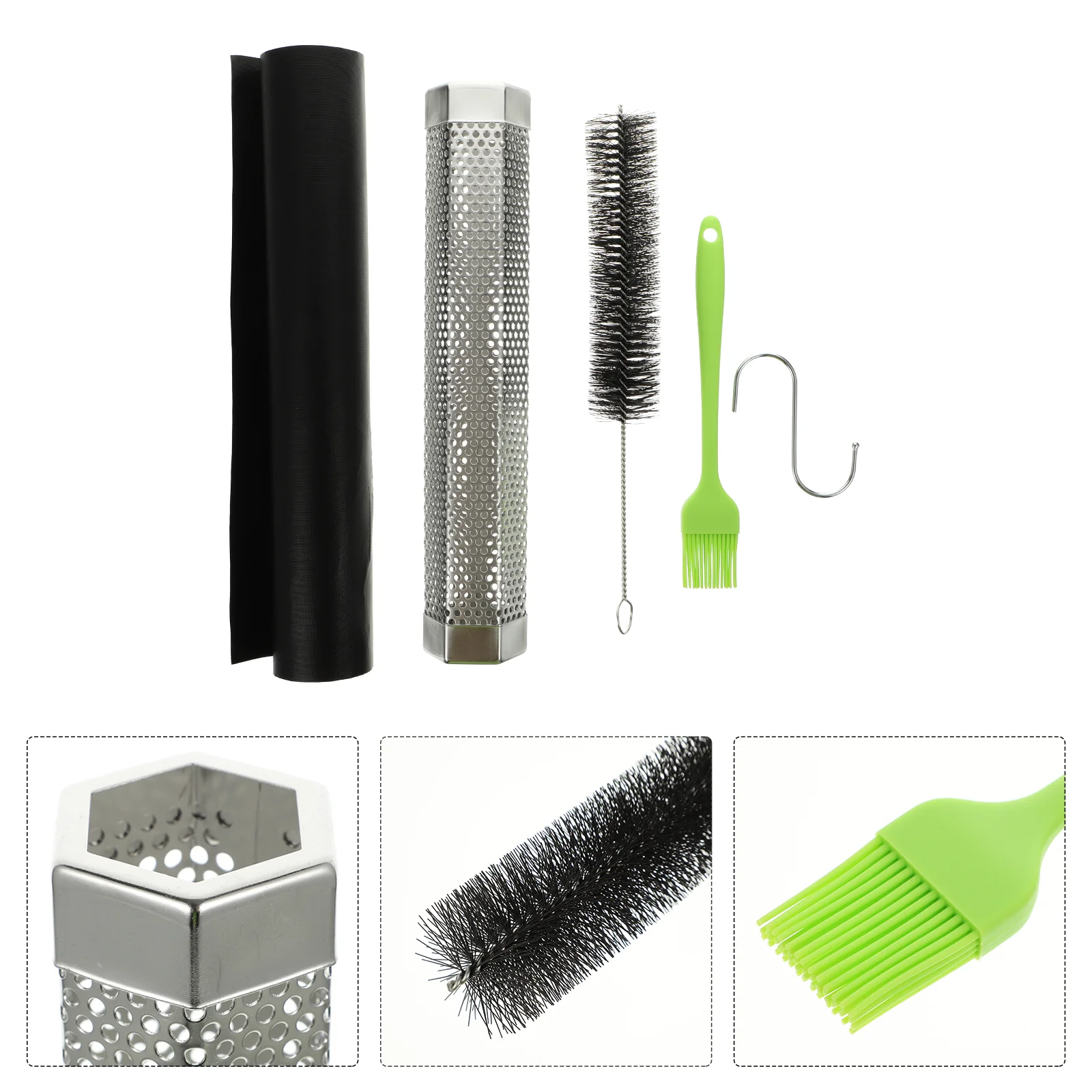 

Антикоррозийная трубка для курения из нержавеющей стали, 1 комплект, трубка для барбекю, трубка для курения для кемпинга на открытом воздухе