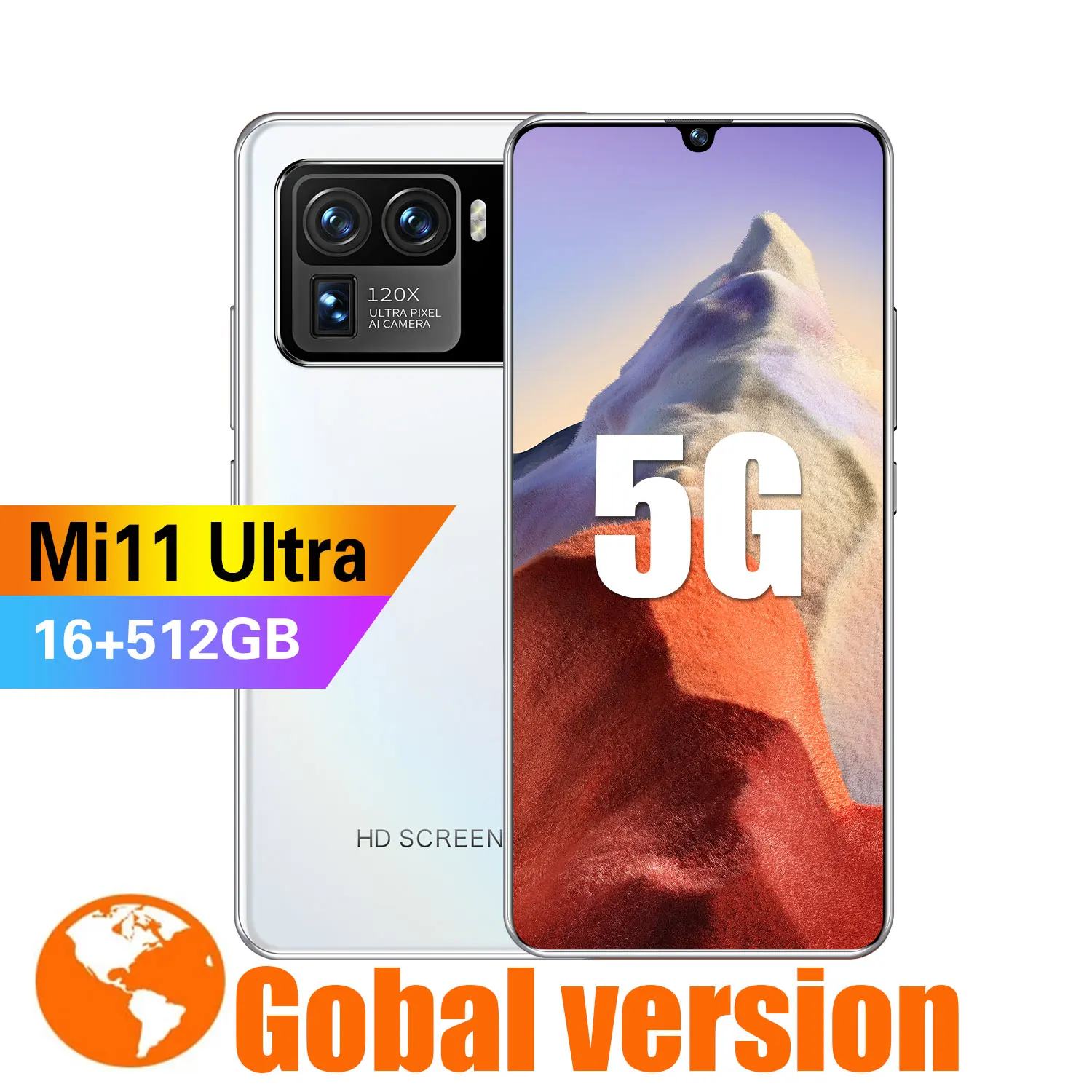 5G Global Smartphones M11 Ultra 7.3 Inch 16GB+512GB Celular Face ID Unlock 6800mAh 4G LTE Android 10 Dual SIM 10Core Cellphone