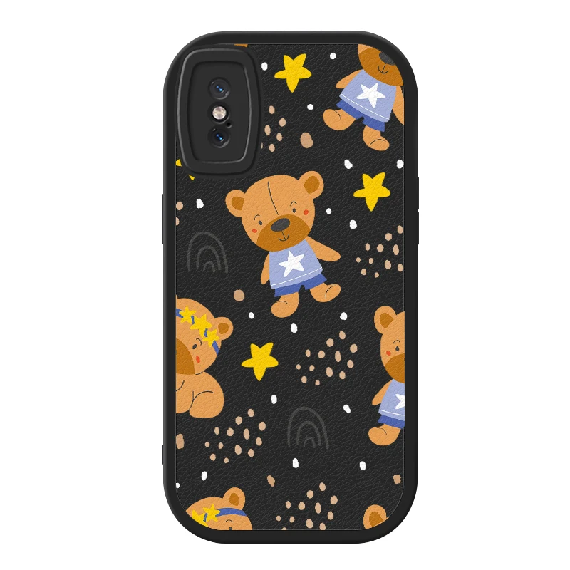 Милый чехол из овечьей кожи для iPhone XS Защитный 3D камеры черный белый мягкий