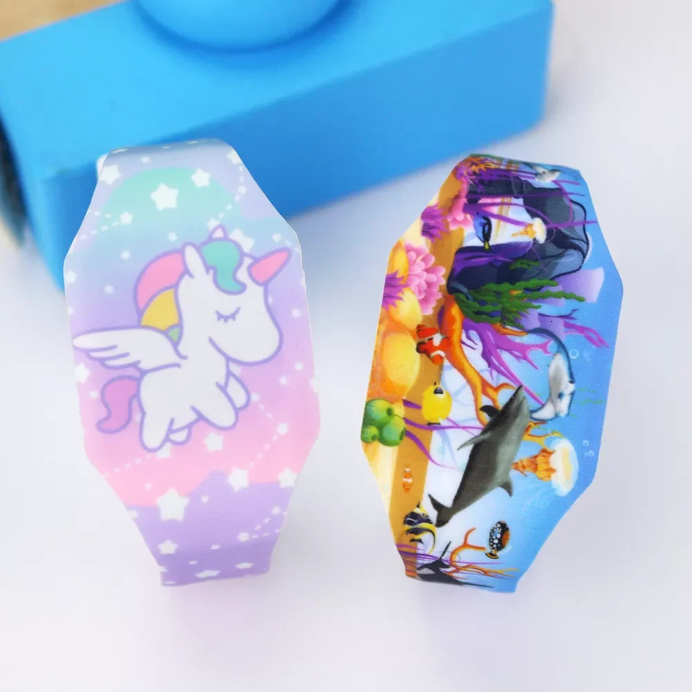 

New Luminous Unicorn Child Watches For Girl Ocean World LED Watch Kids Student Electronic Watch Clock Reloj Infantil