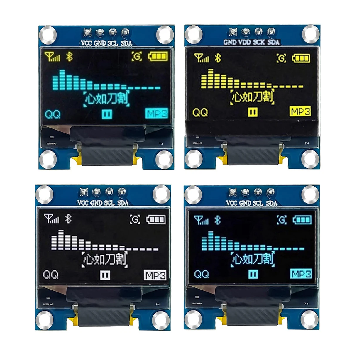 

0.96 inch IIC SPI Serial 7/4Pin White/Blue/Yellow Blue/Yellow OLED Display Module SSD1306 12864 LCD Screen Board for Arduino