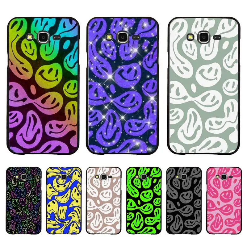 

Cute Funny Trippy Smiley Face Phone Case for Samsung S20 lite S21 S10 S9 plus for Redmi Note8 9pro for Huawei Y6 cover