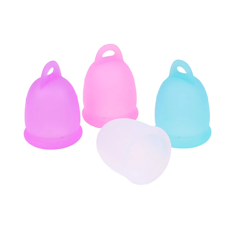 Многоразовая Женская менструальная чаша из силикона фиолетового цвета для