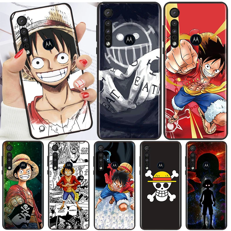 

Hot Anime One piece For Motorola Moto G9 G8 E7 G Stylus Power Lite One Macro Hyper Fusion Edge Plus Black TPU Phone Case