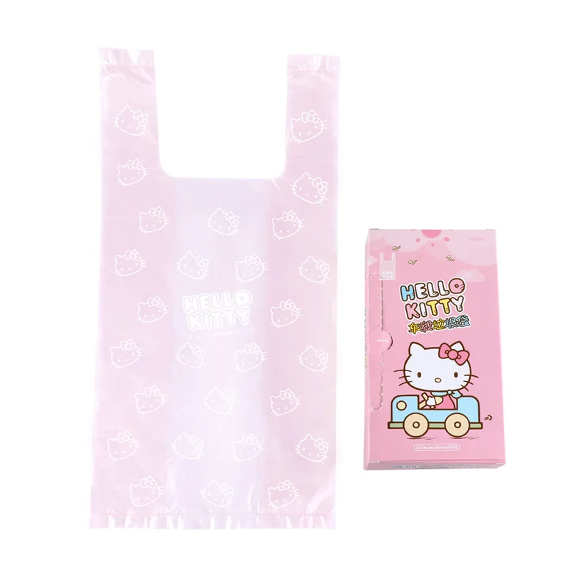 Новинка 2022 милый розовый мешок для мусора с рисунком Hello Kitty из аниме Kawaii Sanrioed