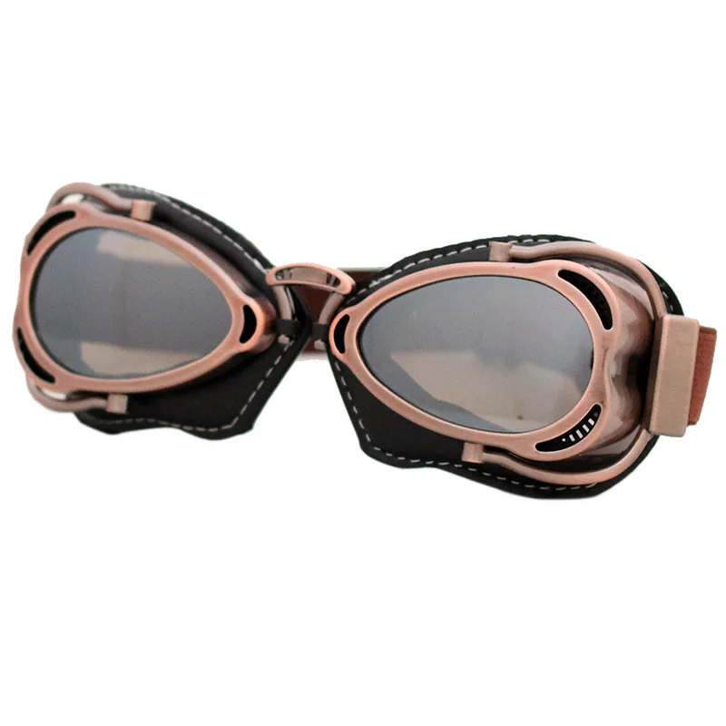 

Ретро мотоциклетные очки, шлем в стиле стимпанк, медь, летающий для MotoGoggle, винтажные байкерские очки-пилоты, защитные очки